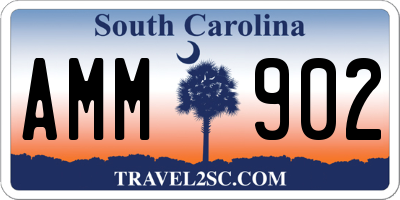 SC license plate AMM902
