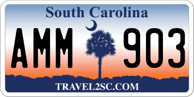 SC license plate AMM903