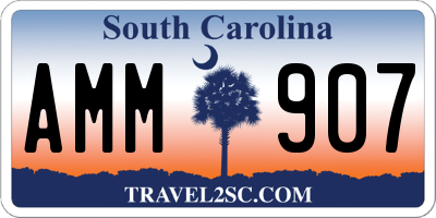 SC license plate AMM907