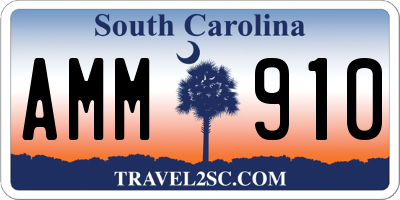 SC license plate AMM910