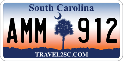 SC license plate AMM912
