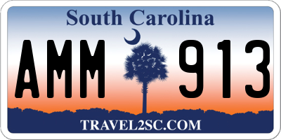 SC license plate AMM913