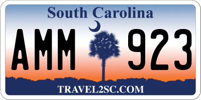 SC license plate AMM923