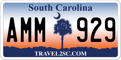 SC license plate AMM929