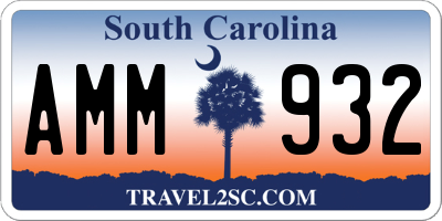 SC license plate AMM932