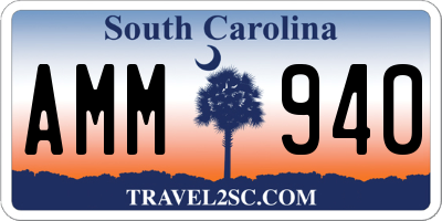 SC license plate AMM940