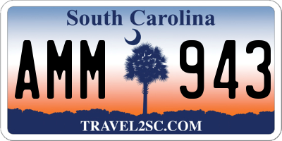 SC license plate AMM943