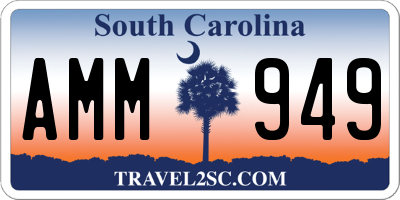 SC license plate AMM949
