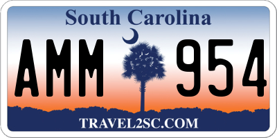 SC license plate AMM954
