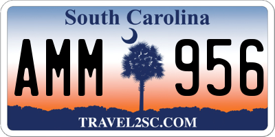 SC license plate AMM956