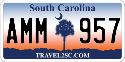 SC license plate AMM957
