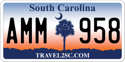 SC license plate AMM958