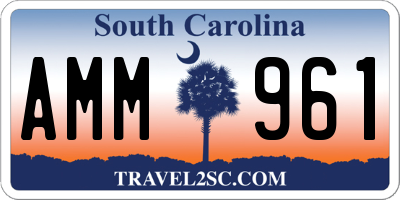 SC license plate AMM961