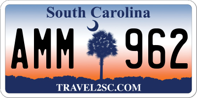 SC license plate AMM962