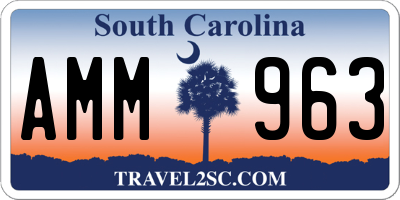 SC license plate AMM963