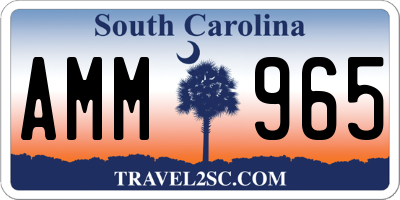 SC license plate AMM965