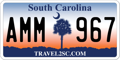 SC license plate AMM967
