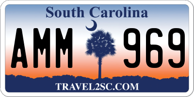 SC license plate AMM969