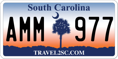 SC license plate AMM977