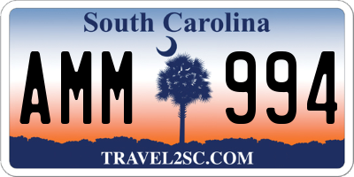 SC license plate AMM994