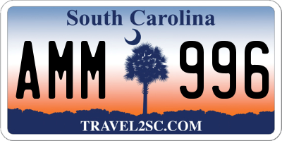 SC license plate AMM996