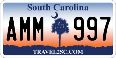 SC license plate AMM997