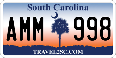 SC license plate AMM998