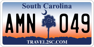 SC license plate AMN049