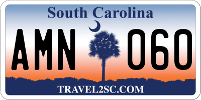 SC license plate AMN060