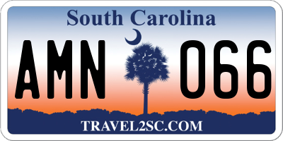 SC license plate AMN066
