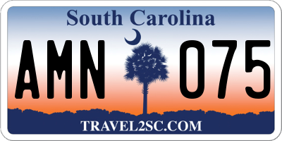 SC license plate AMN075