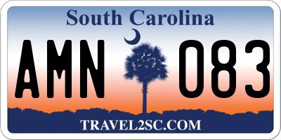 SC license plate AMN083