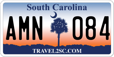 SC license plate AMN084