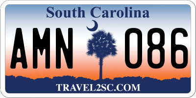 SC license plate AMN086