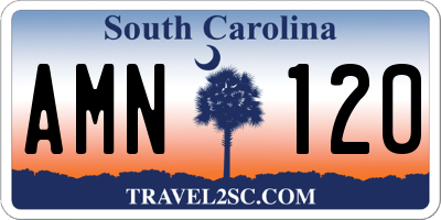 SC license plate AMN120