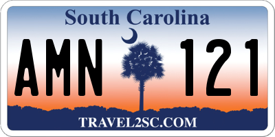 SC license plate AMN121