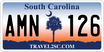 SC license plate AMN126