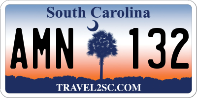SC license plate AMN132