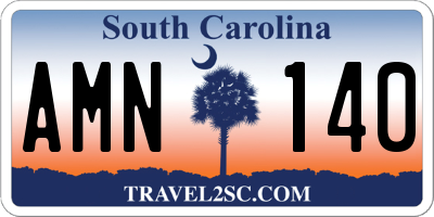 SC license plate AMN140