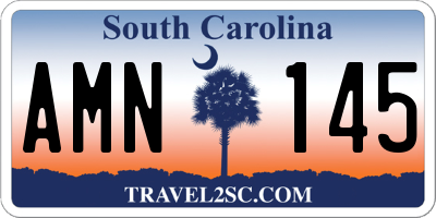 SC license plate AMN145