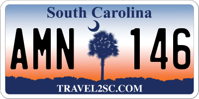 SC license plate AMN146