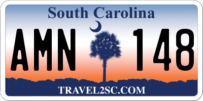 SC license plate AMN148