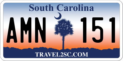 SC license plate AMN151