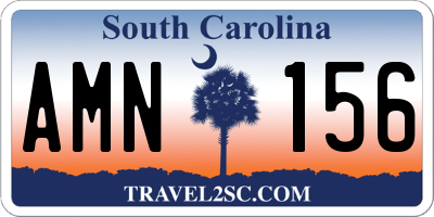 SC license plate AMN156