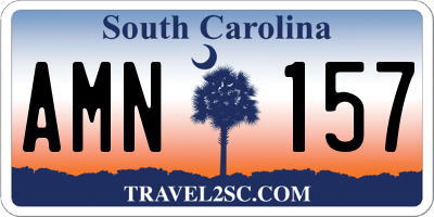 SC license plate AMN157