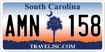 SC license plate AMN158