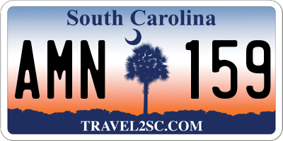 SC license plate AMN159