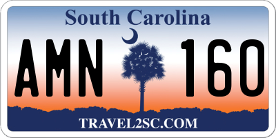SC license plate AMN160