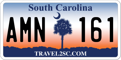 SC license plate AMN161