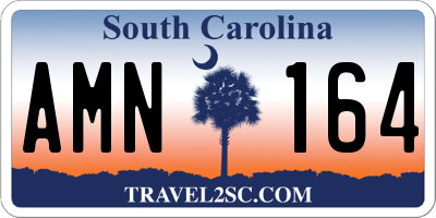SC license plate AMN164